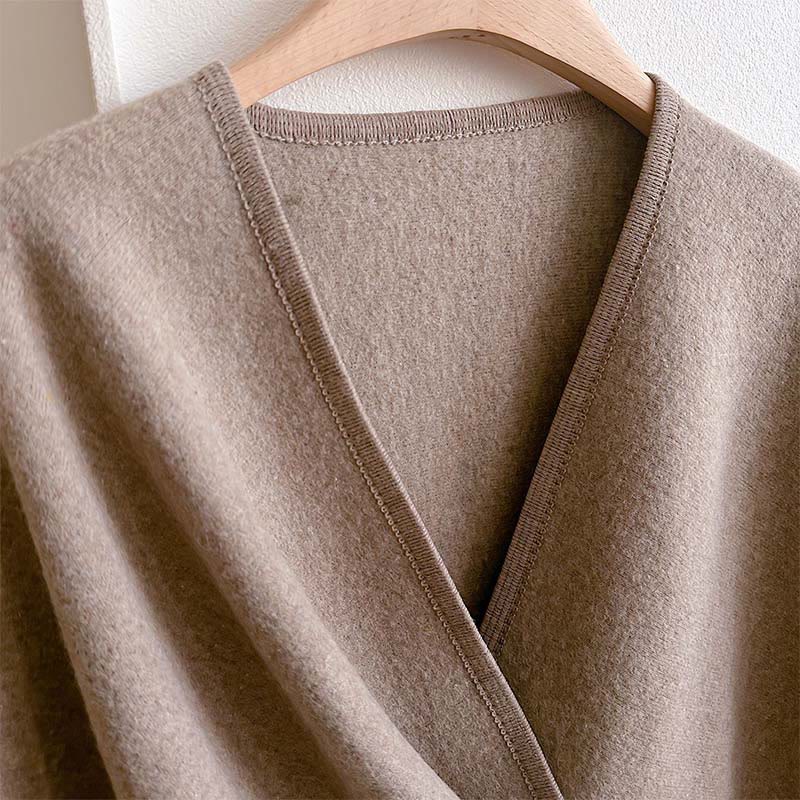 Buddha Stones Winter Solid Color Warm Cozy Split Scarf Shawl