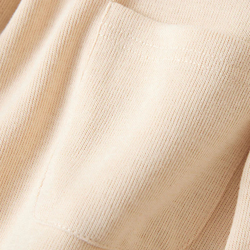 Buddha Stones Plain Buttons Women's Cotton Hooded Jacket With Pockets