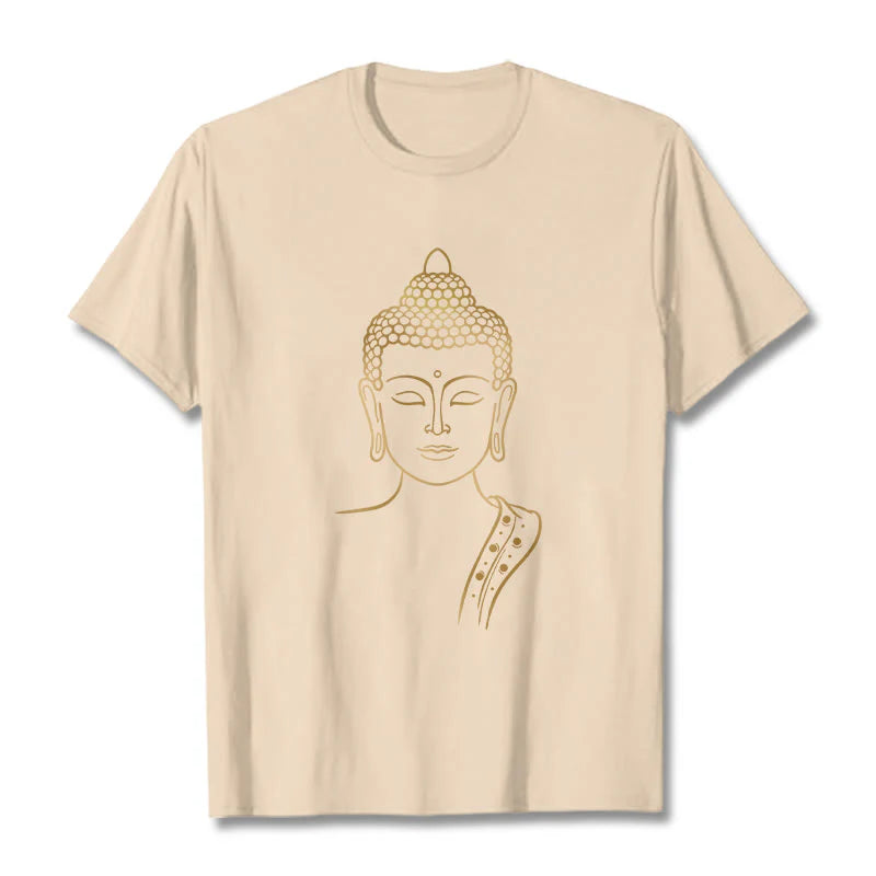 Buddha Stones Golden Buddha In Deep Meditation Tee T-shirt