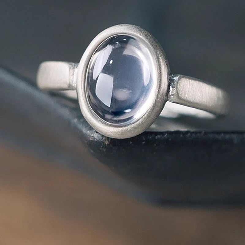 Buddha Stones Natural 925 Sterling Silver Pink CrystalÂ Adjustable Warmth Ring