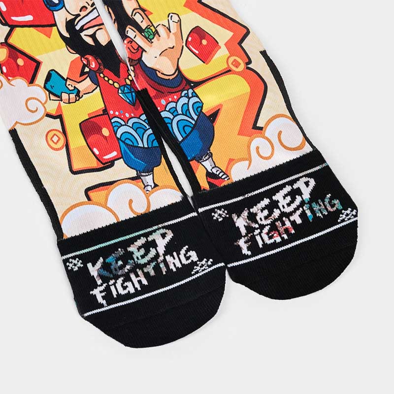 Buddha Stones Casual God Of Wealth Red Envelopes Ingot Micro Crew Men Women Unisex Socks