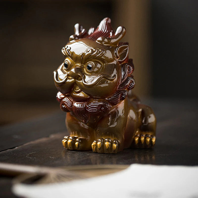 Buddha Stones Color Changing Small PiXiu Resin Tea Pet Wealth Home Figurine Decoration