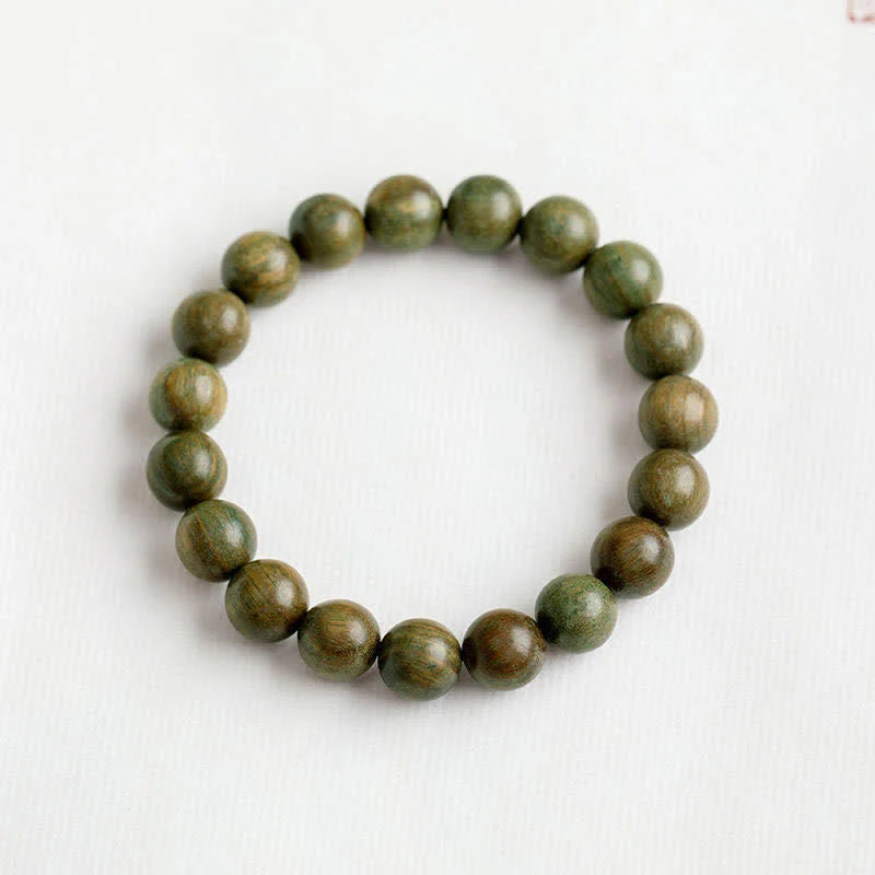 Buddha Stones Tibetan Green Sandalwood Soothing Cure Bracelet (Extra 35% Off | USE CODE: FS35)