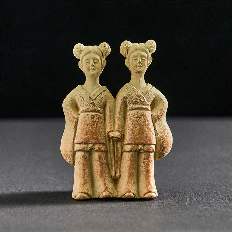 Buddha Stones FU Dogs Twins Buddha Square Ding Design Refrigerator Fridge Magnet Home Decoration