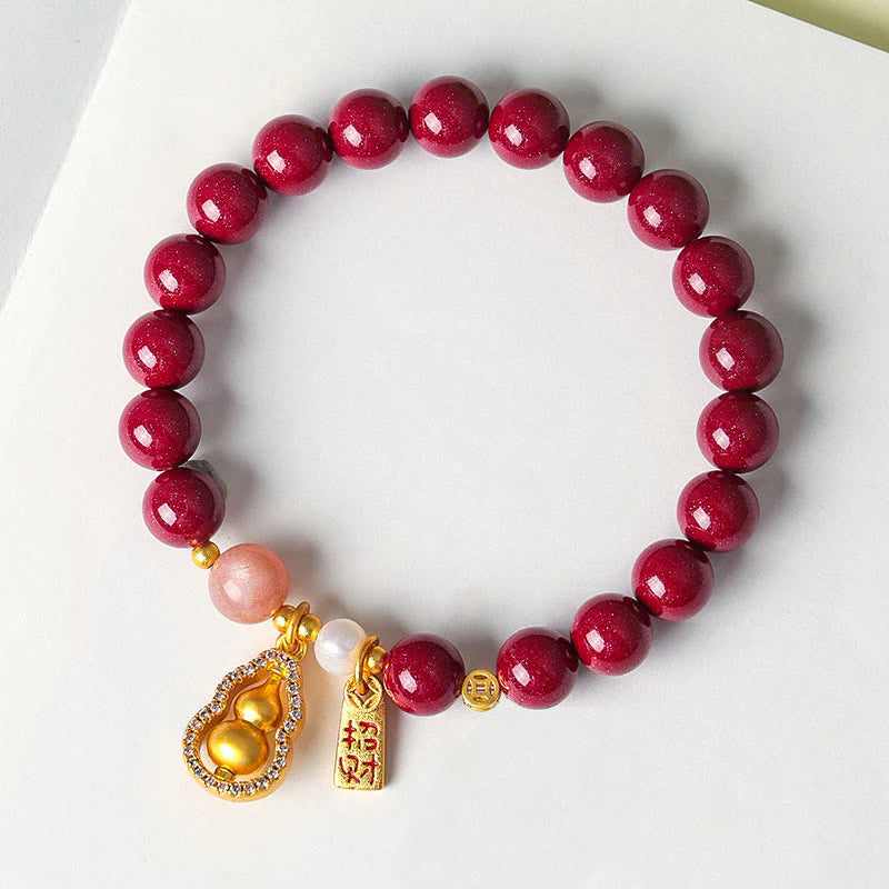 Buddha Stones Cinnabar Blessing Attract Fortune Bracelet