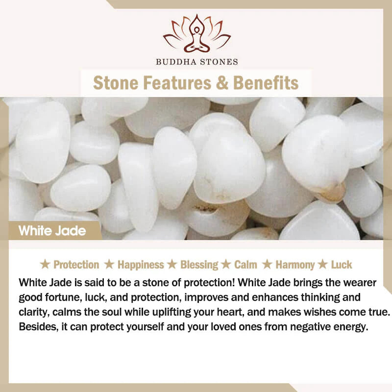Buddha Stones Wishing Luck and Prosperity White Jade Koi Fish Necklace Includes Gift Message Card