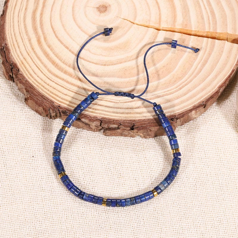 Buddha Stones Natural Lazurite Spacer Bead Positive Balance Bracelet