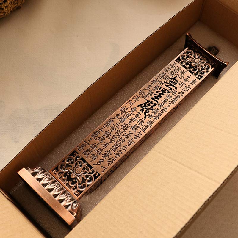 Buddha Stones Heart Sutra Alloy Incense Holder Healing Home Decoration Incense Burner