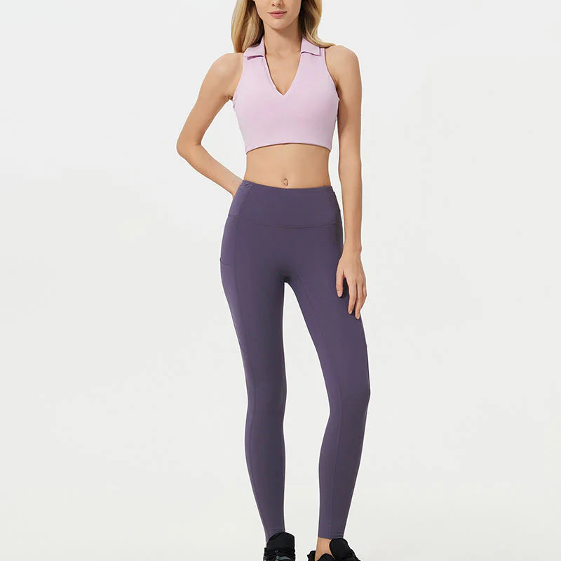 Buddha Stone Solid Color High Waist Sports Fitness Leggings Women's Yoga Pants