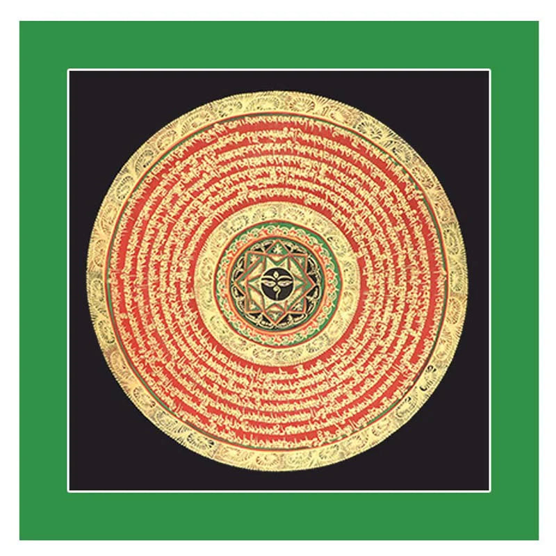 Buddha Stones Tibetan Thangka Painting Six True Words Scripture Handmade Decoration Blind Box(Random Style)