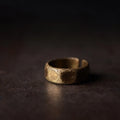Buddha Stones Tibetan Simple Design Copper Brass Frosted Wealth Ring
