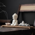Buddha Stones Lotus Flower Tathagata Kwan Yin Avalokitesvara Ksitigarbha Meditation Ceramic Stick Incense Burner Decoration