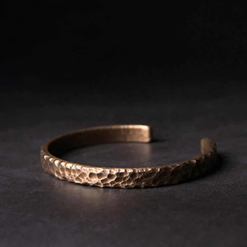 Buddha Stones Lava Rock Stone Copper Balance Cuff Bracelet Bangle (Extra 30% Off | USE CODE: FS30)