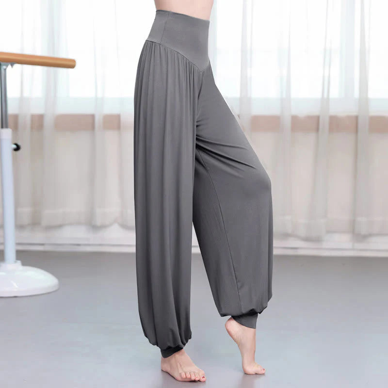 Buddha Stones Plain Color Loose Modal Yoga Dance Harem Pants