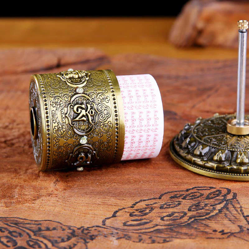 Buddha Stones Tibetan Blessing Prayer Wheel Car Decoration