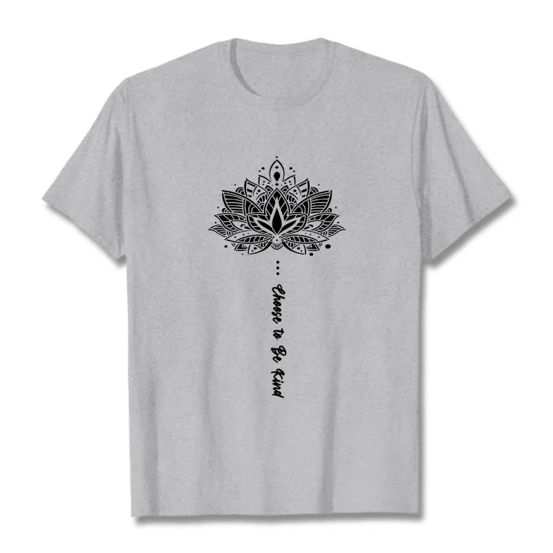 Buddha Stones Choose To Be Kind Geometric Flower Tee T-shirt