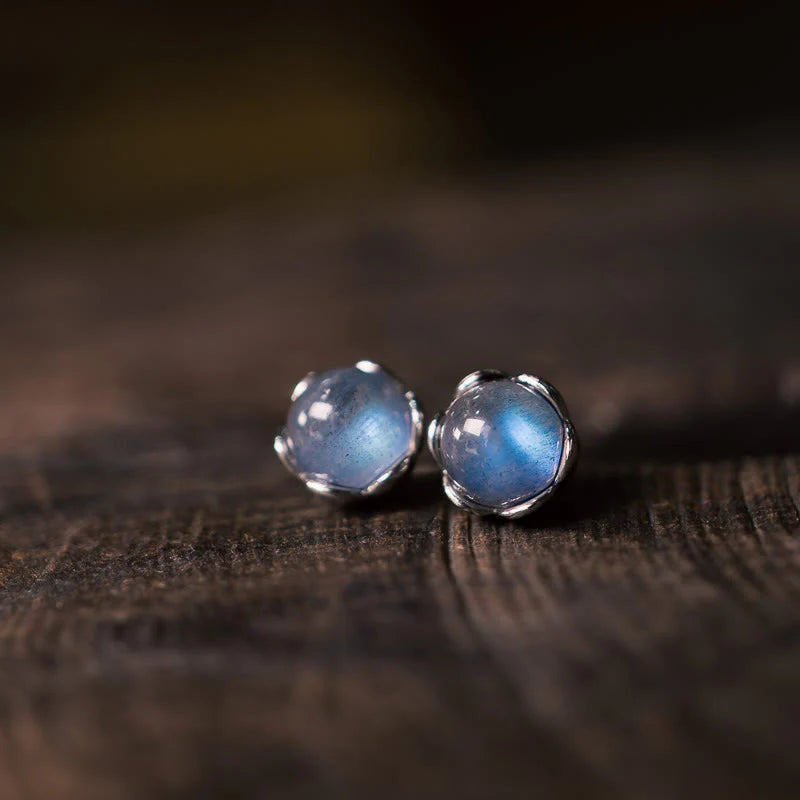 Buddha Stones 925 Sterling Silver Moonstone Positive Earrings