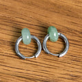 Buddha Stones Titanium Steel Strengthen Earrings