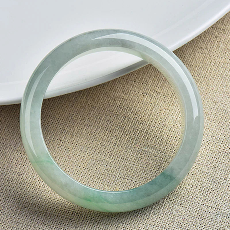 Buddha Stones Natural Jade Luck Healing Prosperity Bangle Bracelet