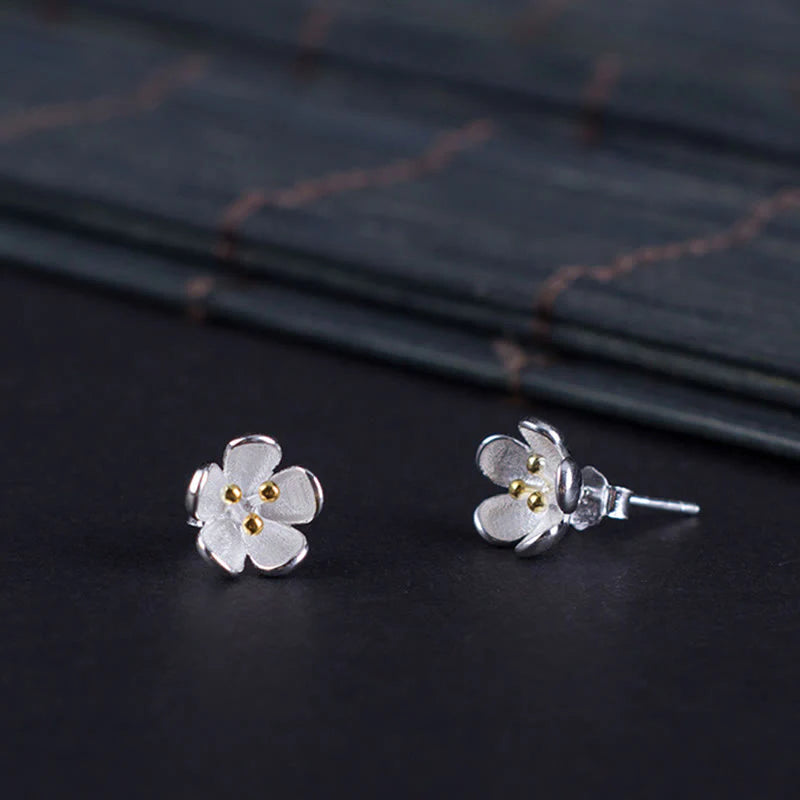 Buddha Stones 925 Sterling Silver Golden Stamens Balance Earrings