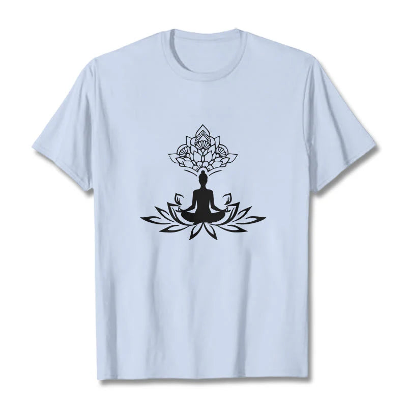 Buddha Stones Lotus Flower Meditation Buddha Tee T-shirt
