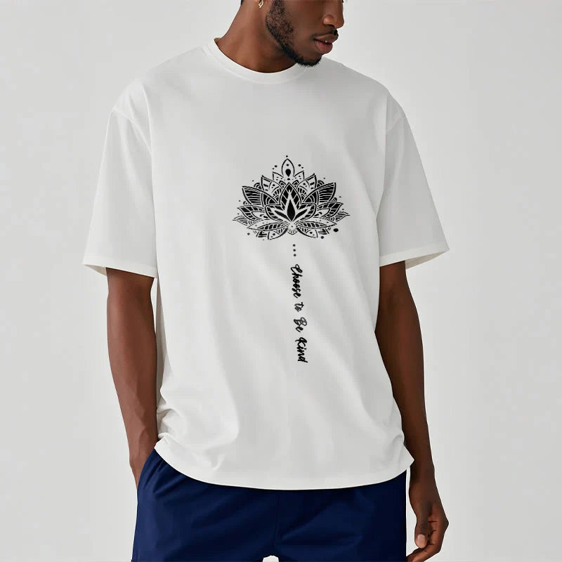 Buddha Stones Choose To Be Kind Geometric Flower Tee T-shirt