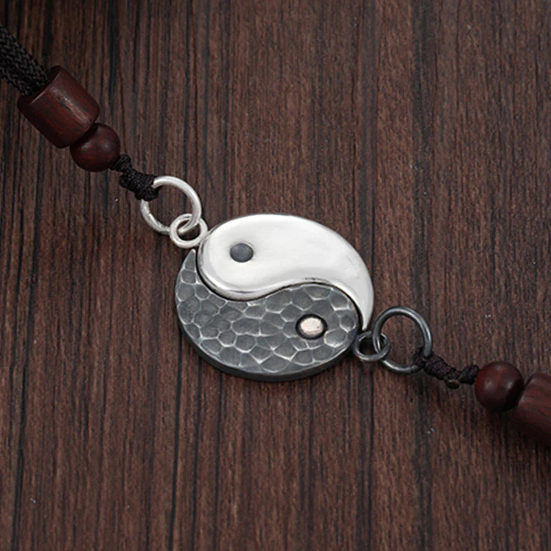 Buddha Stones 990 Sterling Silver Yin Yang Balance Harmony Necklace Pendant (Extra 30% Off | USE CODE: FS30)