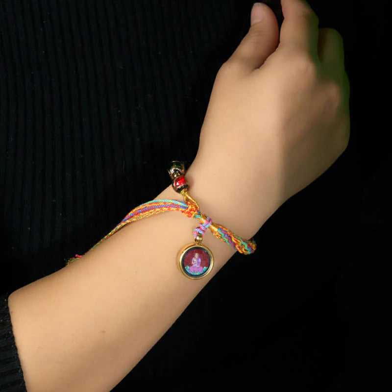 Buddha Stones Thangka Chinese Zodiac Natal Buddha Cinnabar Blessing String Bracelet
