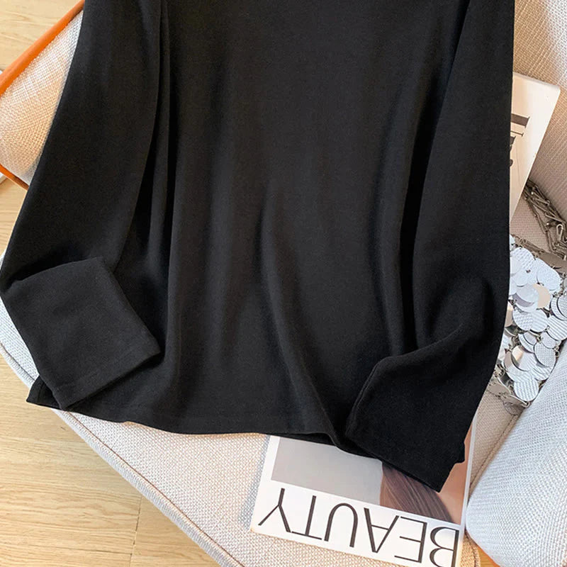 Buddha Stones Spring Solid Color Stand Collar Frog-button Design Women's Cotton Long Sleeve Shirt