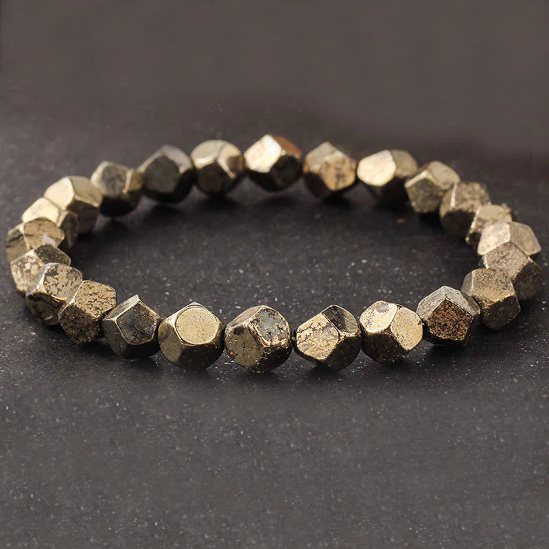 Buddha Stones Irregular Beads Pyrite Protection Confidence Bracelet