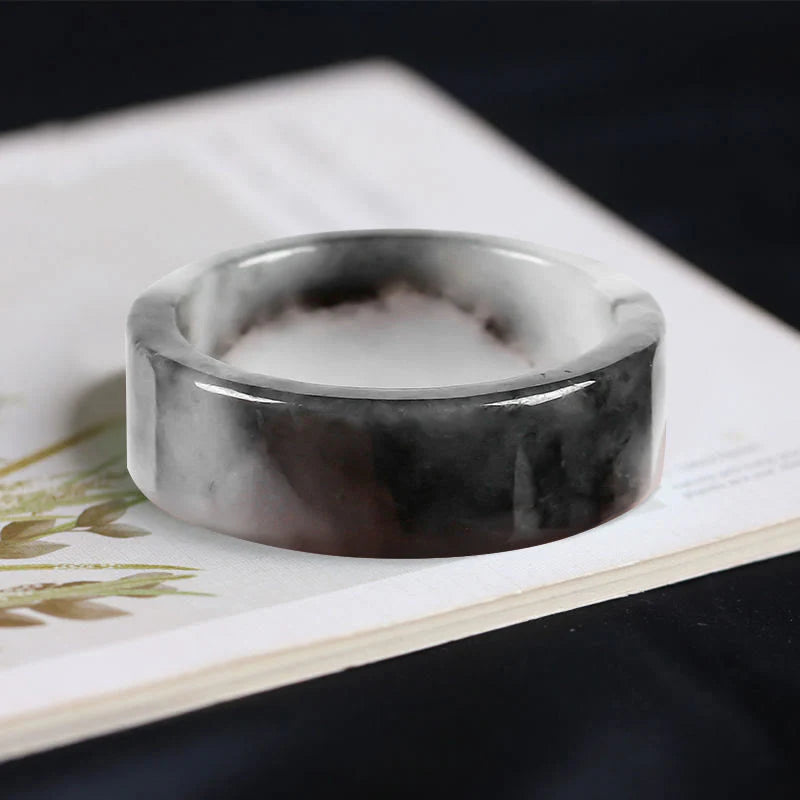 Buddha Stones Jade Prosperity Luck Ring