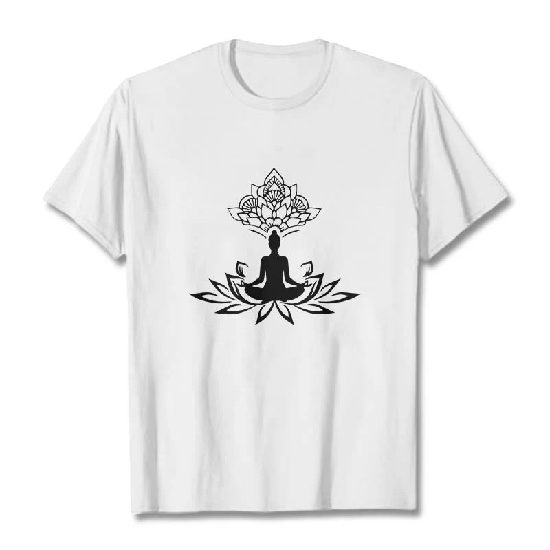 Buddha Stones Lotus Flower Meditation Buddha Tee T-shirt