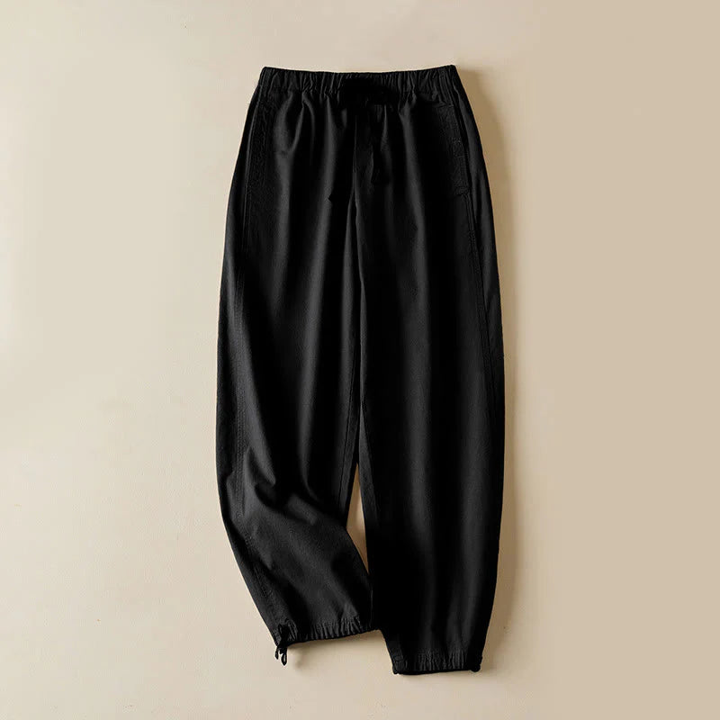 Buddha Stones Fall Drawstring 7-8 Length Cotton Women's Cargo Pants With Pockets