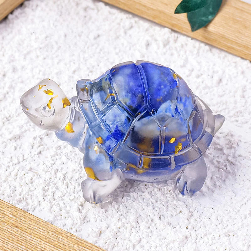 Buddha Stones Various Stone Citrine Green Aventurine Amethyst Mini Turtle Prosperity Home Decoration