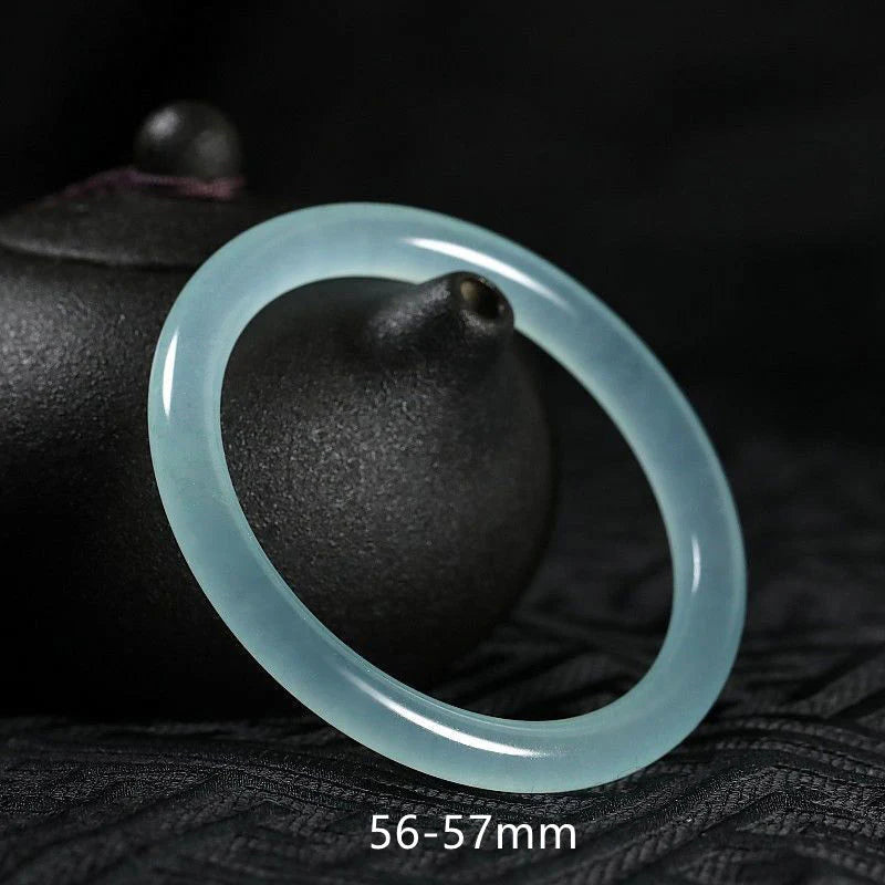 Buddha Stones Natural Jade Healing Blessing Bangle Bracelet