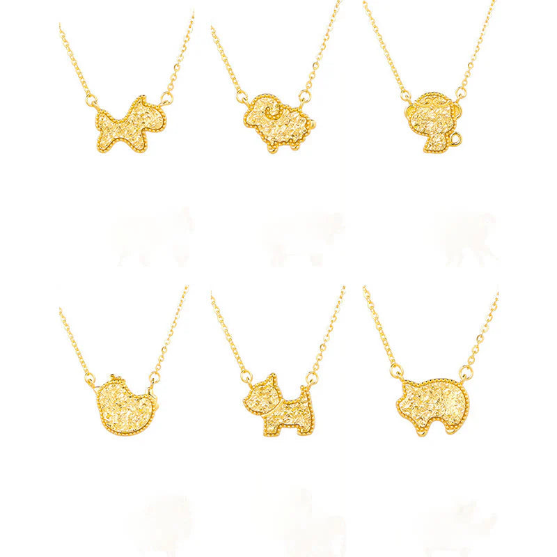 Buddha Stones Year Of The Horse Chinese Zodiac 925 Sterling Silver Coin Design Blessing Chain Necklace Pendants