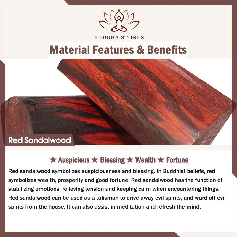 Buddha Stones Year Of The Horse Red Sandalwood Star Moon Bodhi Seed Blessing Key Chain