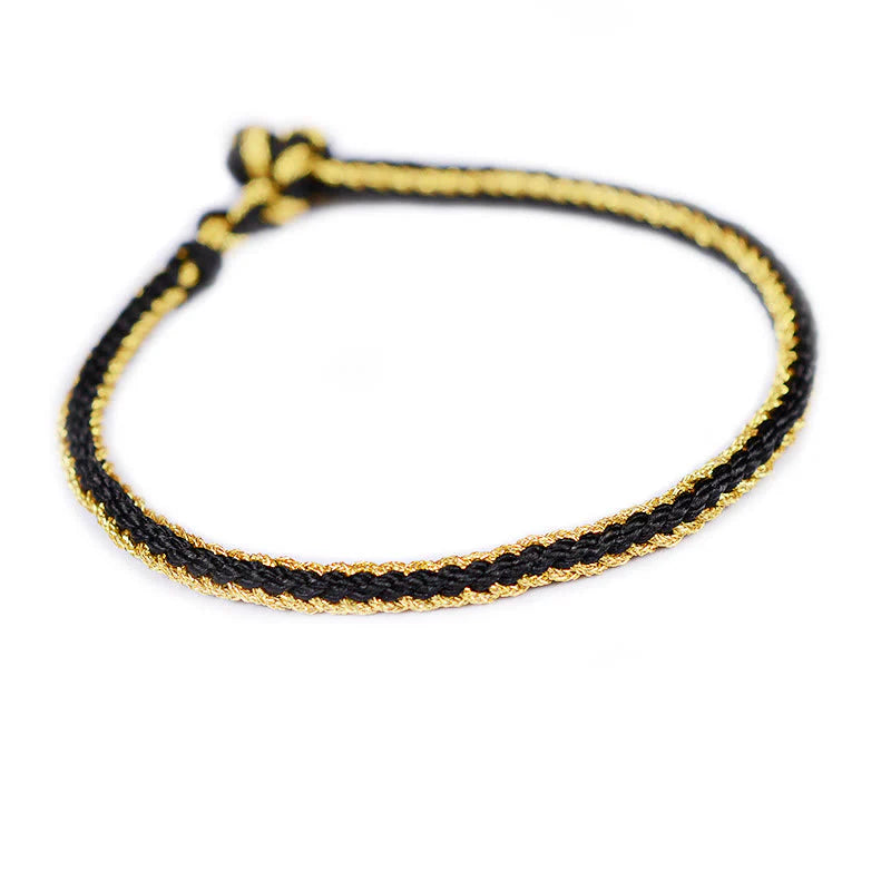 Buddha Stones Two-Color Rope Handcrafted Eight Thread Peace Knot Bracelet (Extra 30% Off | USE CODE: FS30)