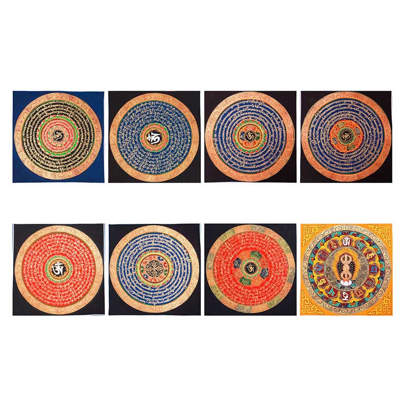 Buddha Stones Tibetan Handmade Thangka Painting Blessing Thangka Blind Box Random Color Pattern