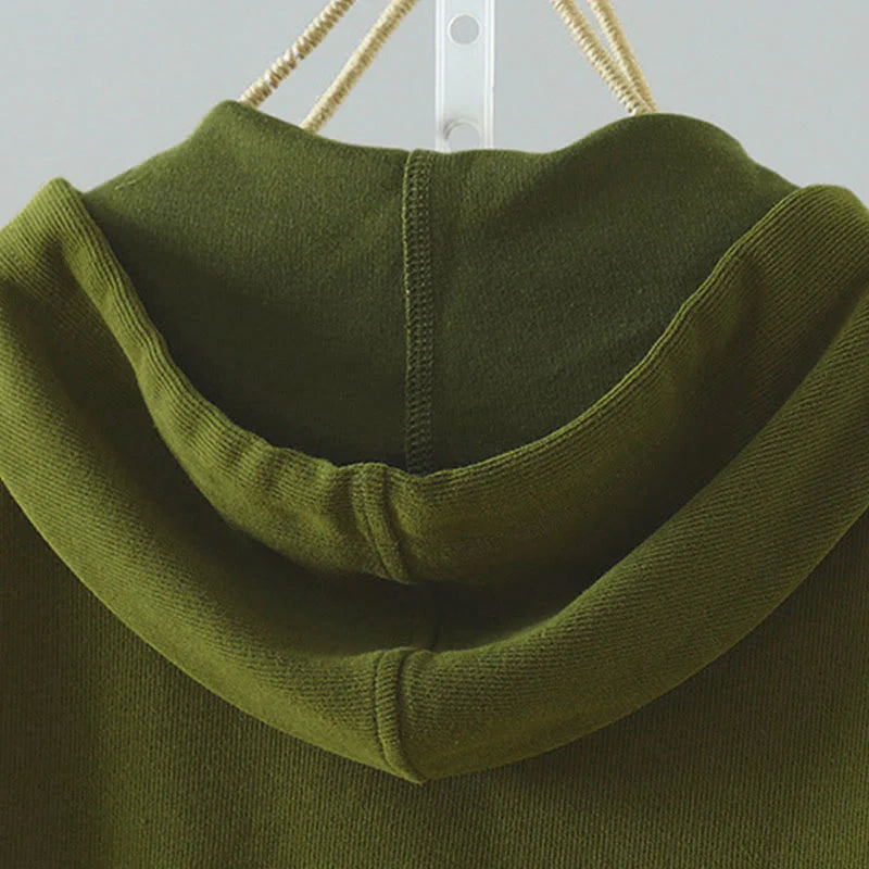 Buddha Stones Solid Color Buttons Down Decorative Pocket Women's Long Sleeve Cardigan