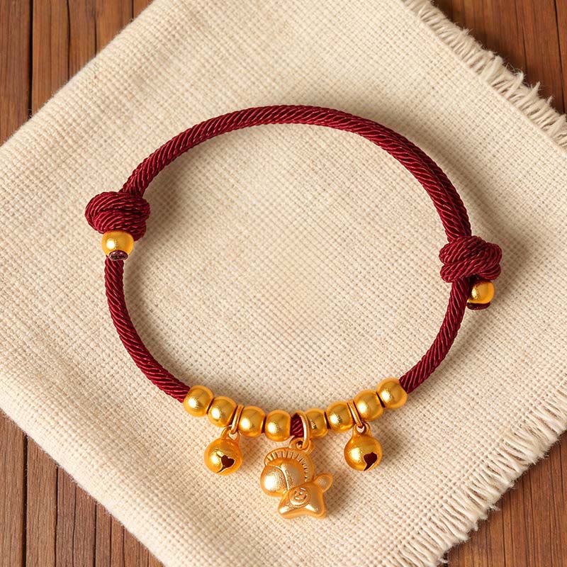 Buddha Stones Year Of The Horse Multiple Horse Styles Rope Luck Strength Adjustable Bracelet