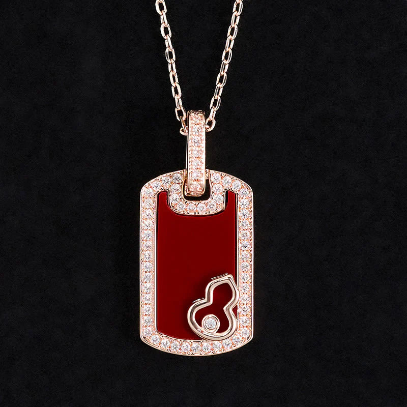 Buddha Stones Gourd Hollow Design Copper Protection Necklace Pendant