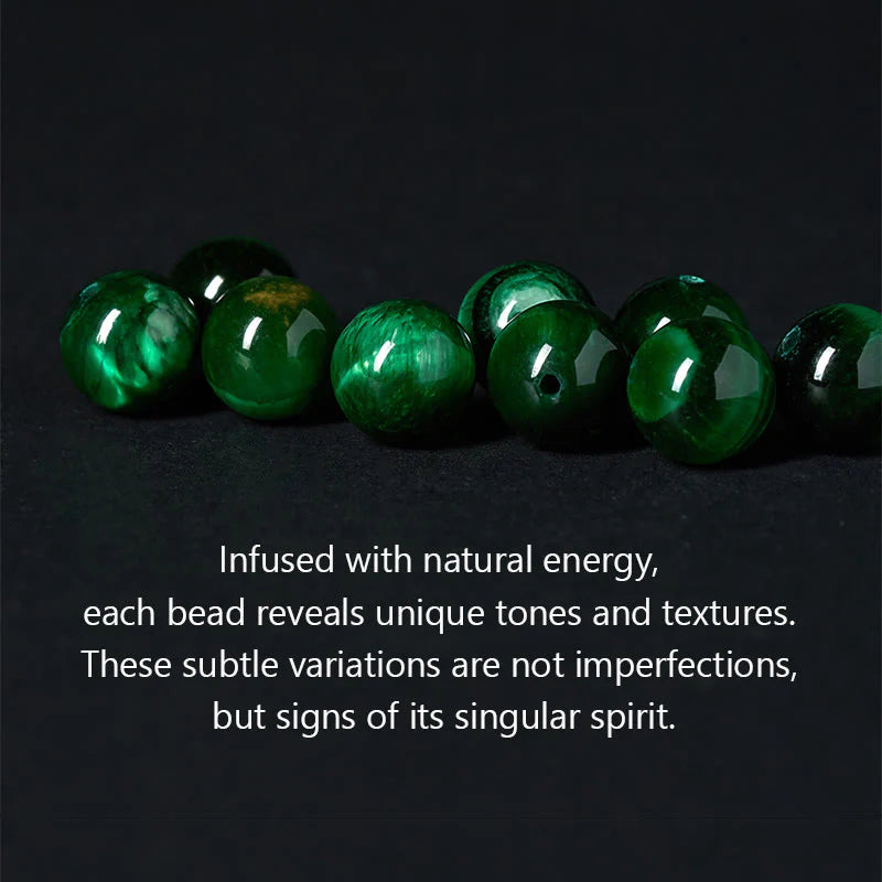 Buddha Stones Natural Grey Jasper Kambamba Jasper Tiger Eye Om Mani Padme Hum Protection Bracelet