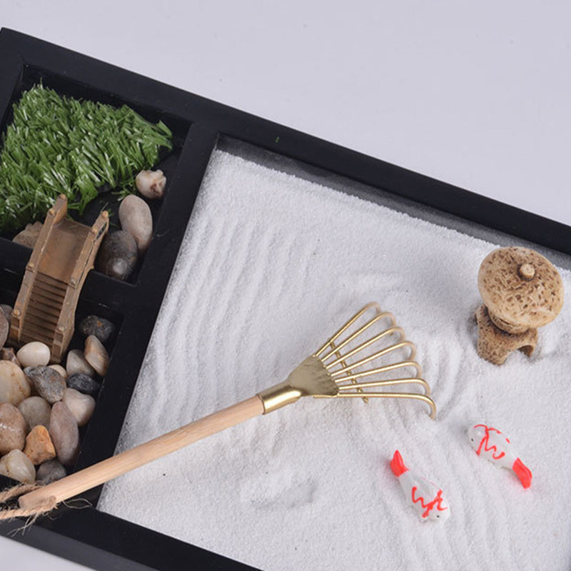 Buddha Stones Koi Fish Small Bridge Calm Peace Meditation Zen Garden Decoration
