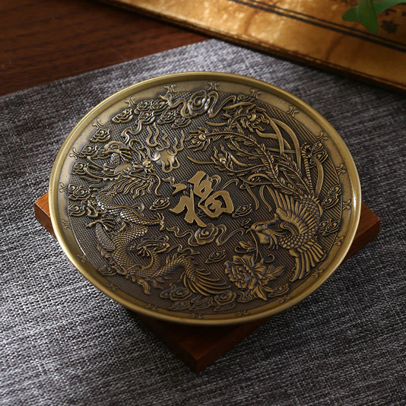 Buddha Stones Lotus Dragon Phoenix Eight Auspicious Symbols Zinc Alloy Incense Stick Holder Healing Incense Burner Decoration (Extra 35% Off | USE CODE: FS35)