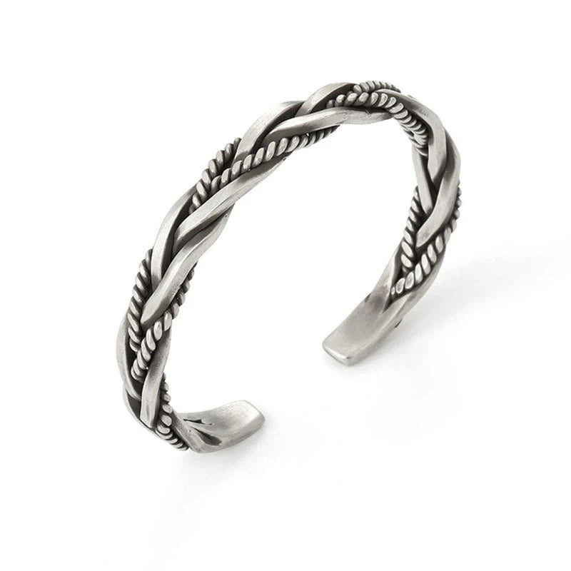 FREE Today: Balance Energy Retro Twisted Design Cuff Bracelet Bangle