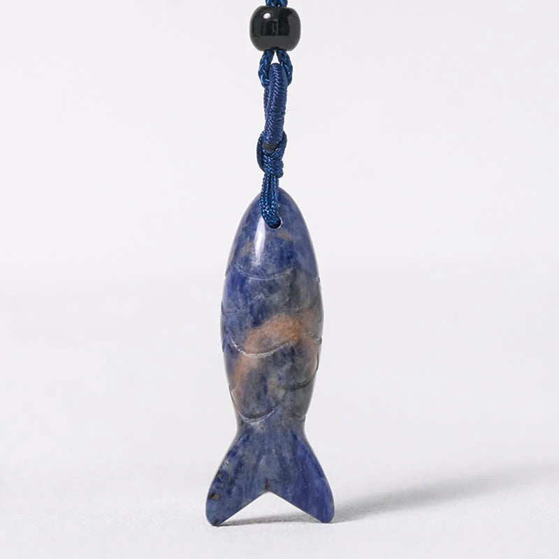 Buddha Stones Carving Koi Fish Pink Crystal Indian Agate Amethyst Warmth Prosperity Necklace Pendant