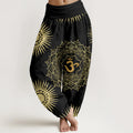 Buddha Stones Cotton Casual Mandala Om Symbol Sun Pattern Women's Harem Pants