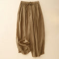 Buddha Stones Casual Loose Double Layer 7-8 Length Cropped Pants Women's Pants With Pockets