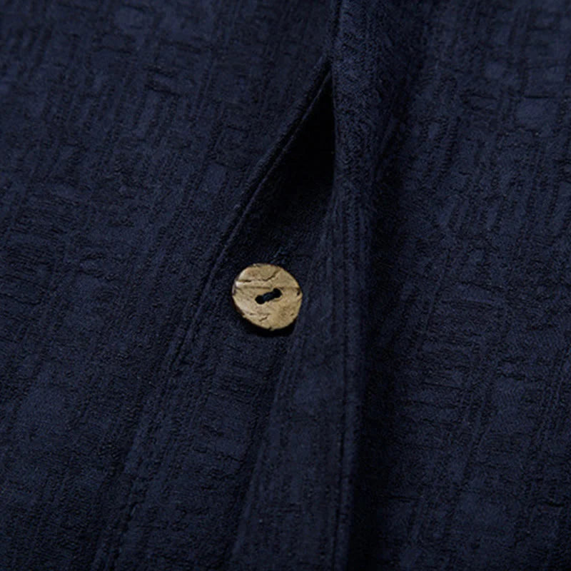 Buddha Stones Solid Color Chinese Tang Suit Jacket Men Clothing